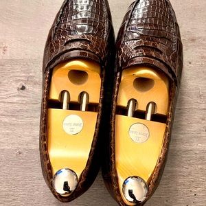 COPY - John Lobb Exotic Alligator Leather Penny Loafers